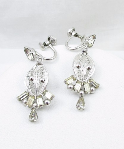 Juego de pendientes de filigrana de plata esterlina y estrás Bojar de colección 925 - Imagen 3 de 10