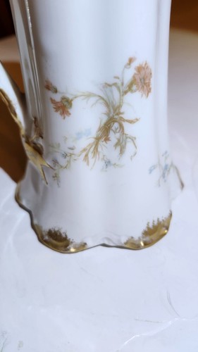 Brocca antica Limoges Haviland Ranson St Lazare 12 oz decorata all'interno e fuori - Foto 7 di 12