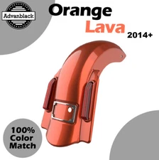 ORANGE LAVA Fits Harley 14+ No Cutout Dominator Extended Stretched Rear Fender