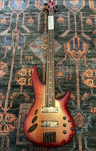 Ibanez SR Bass Workshop 4 String Fretless Bass - Brown Topaz Burst Low Gloss - Picture 2 of 6