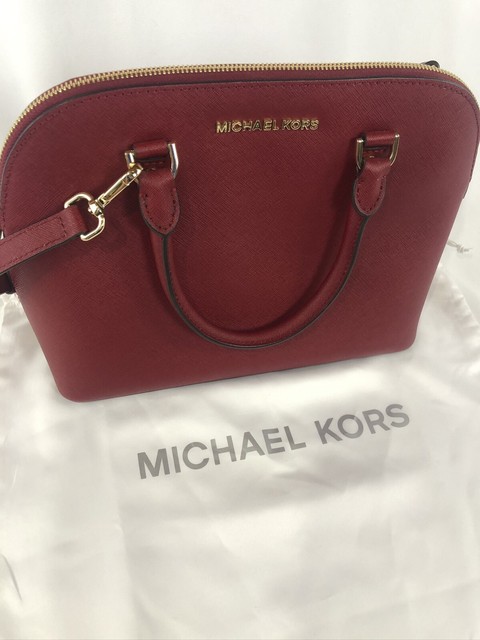 michael kors brown and red purse