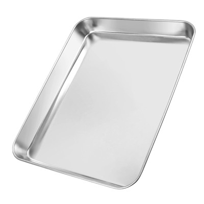 304 Stainless Steel Cookie Sheet 12.4 * 9.5 Inch Baking Tray Heat-Resistant B...