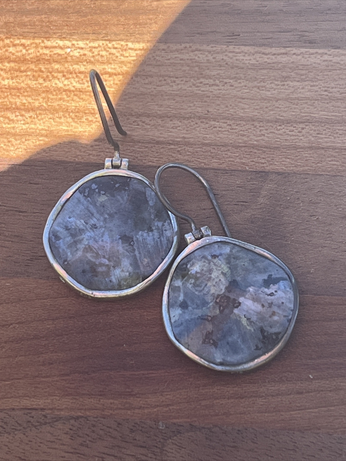 G - Aterling Silver Abalone Shell Dangle Earrings… - image 2
