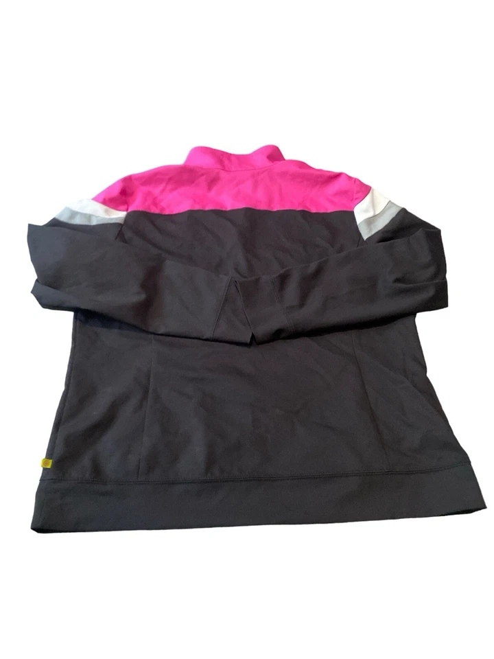 Chaqueta deportiva de manga larga con cremallera rosa/negro Made For Life para mujer talla Pl/Pg Foto 2 de 4