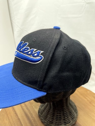 Young & Reckless Hat Cap Los Angeles Black Blue Snapback Adjustable Y&R - Picture 7 of 11