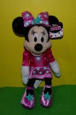 Pink Disney Junior MINNIE MOUSE POP STAR 10  Bean Plush Doll Toy NWT