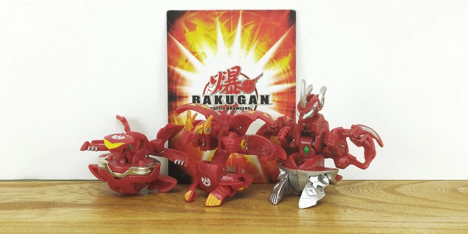 New 3x BAKUGAN Pyrus: INFINITY, BLITZ & TITANIUM DRAGONOID Spin Master/SEGA Rare - Image 3 of 4