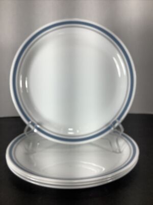 Set Of 4~Corelle ️by Corning ️Indigo 8.5  Breakfast Luncheon Plates