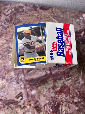1986 Fleer Baseball Update Set MLB 1986 Player Trading Cards Logo Stickers