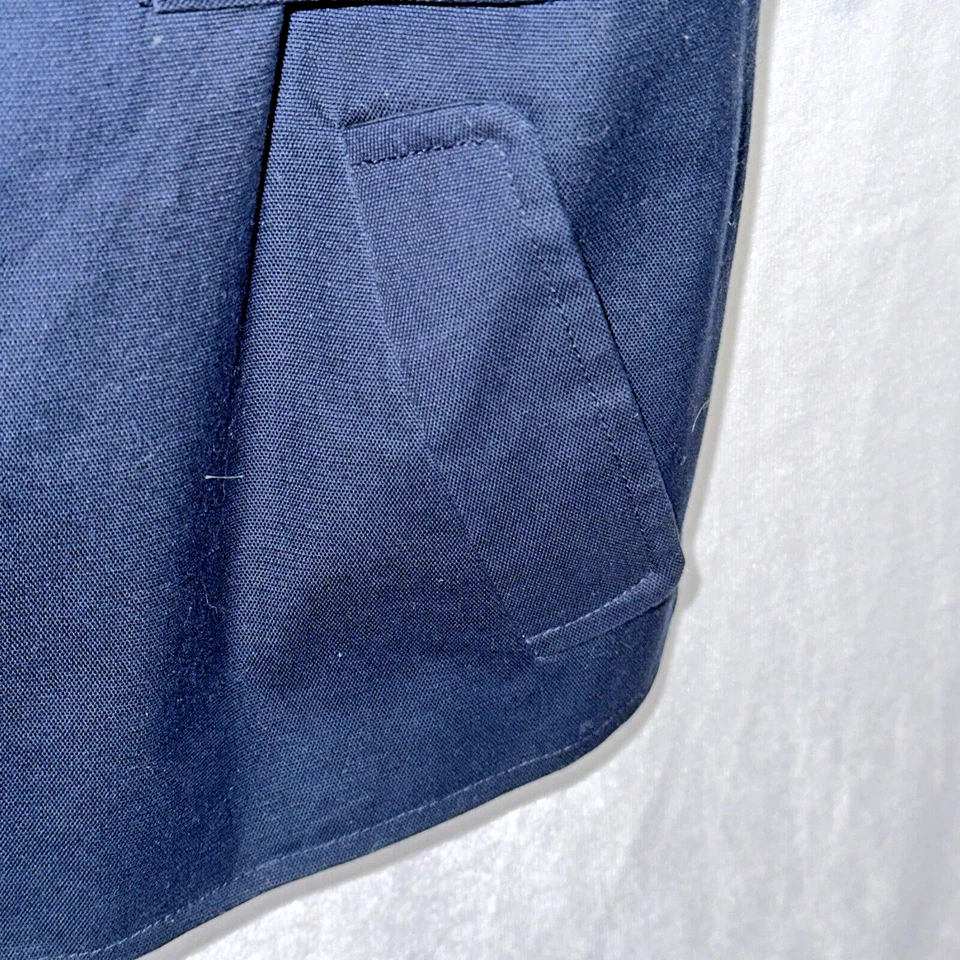 Chaqueta Cynthia Steffe para mujer talla 8 azul mezcla de lino profesional manga media volantes Foto 4 de 4