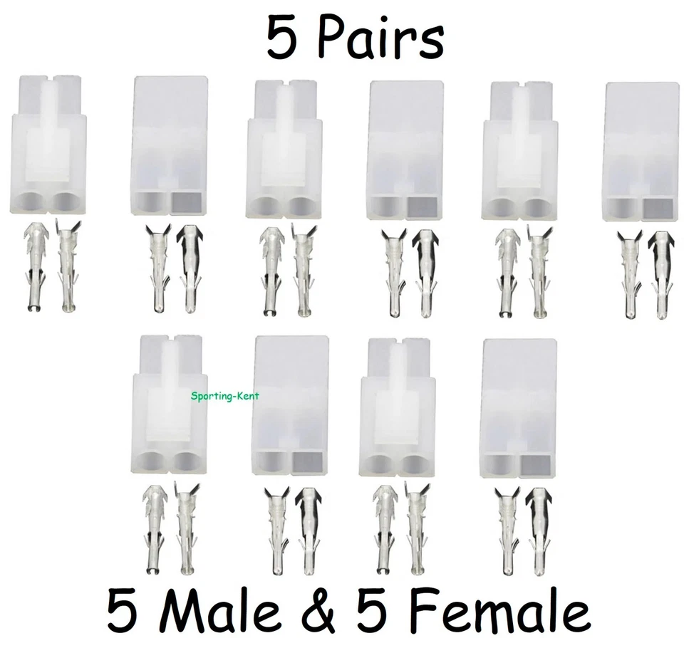 Tamiya RC Battery Connectors PAIRS LARGE Plugs 7.2V Airsoft Radio Lipo UK Seller - Image 4 of 4