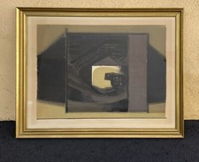 1960 FRAMED Abstract Lithograph DANISH ARTIST Arne L. Hansen Signed  Numbered
