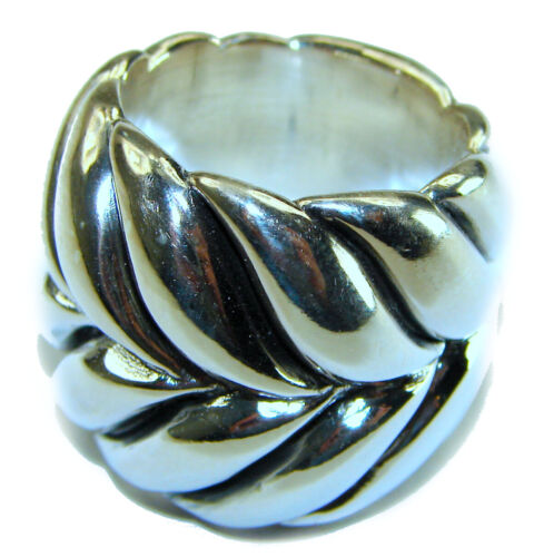 Large Bali made .925 Sterling Silver handcrafted Ring size: 6 - Picture 3 of 4