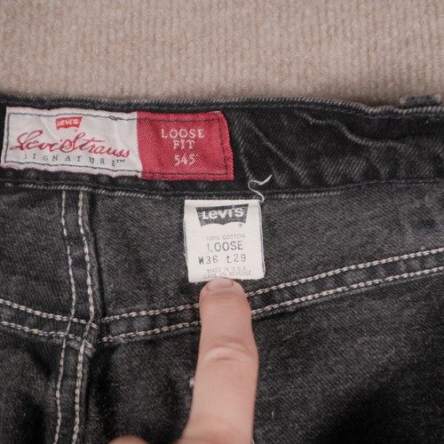 Levi's Loose 545 Brown Tab Men's 36x29 (33x27) Faded Black Wing 90's Vintage - Bild 8 von 20