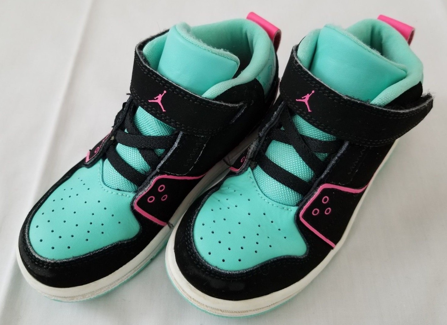 black pink and green jordan 1