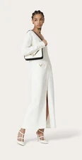 Valentino White Georgette DRESS- With Tags- RRP$8,900 AUD 40IT