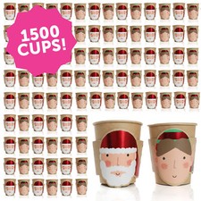 WHOLESALE CHRISTMAS PAPER CUPS PARTY JOBLOT PARTYWARE PARTY FAVOURS SANTA ELF