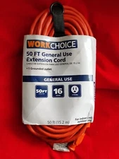 50ft Power Outdoor Indoor Extension Cord Waterproof Electric Drop Cord Cable 16G