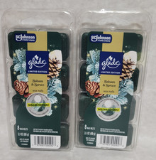 Glade Limited Edition Balsam and Spruce Wax Melts 8 Melts 2 Packs 16 Melts New