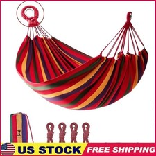 Portable Heavy Duty Hammock 600lbs Outdoor Camping All Weather Adjustable Straps