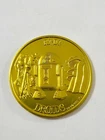 💫1985 Vintage Original Kenner Star Wars R2-D2 Droids Series Aluminum Gold Coin✨