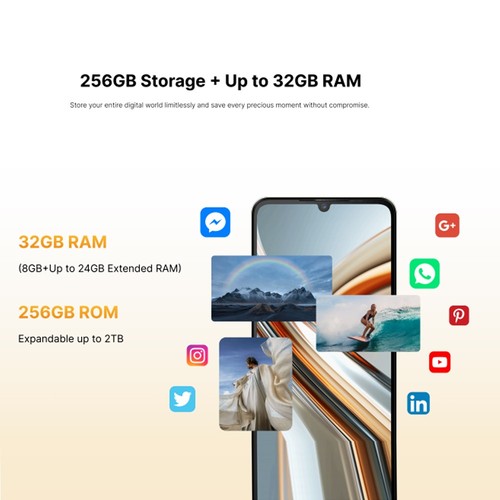 Smartphone 5G Ainuevo Neo S25 Pro Práctico 32GB+256GB 5280mAh Android 15 Octa Core - Imagen 8 de 24