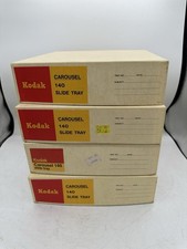 Kodak Carousel Transvue 140 Slide Tray With Original Boxes Lot Of 4 Vintage