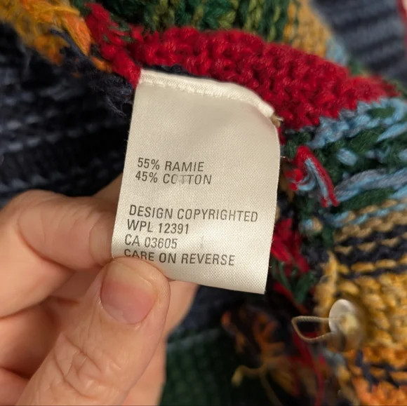 Northern Isles Multicolor Patchwork Cardigan Swea… - image 7