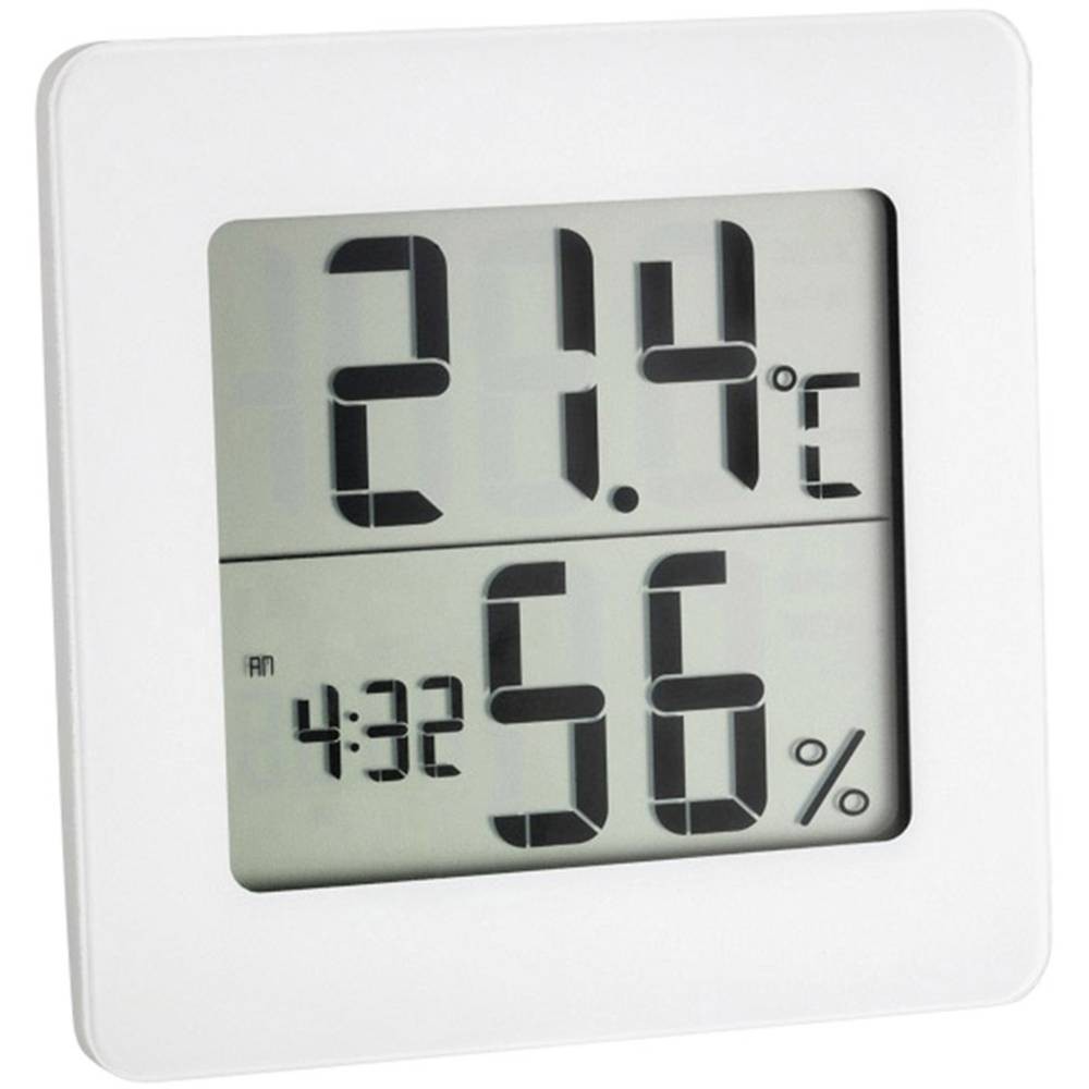 Thermo-hygromètre TFA Dostmann 30.5033.02 blanc idéal dans la chambre de bébé ou le salon