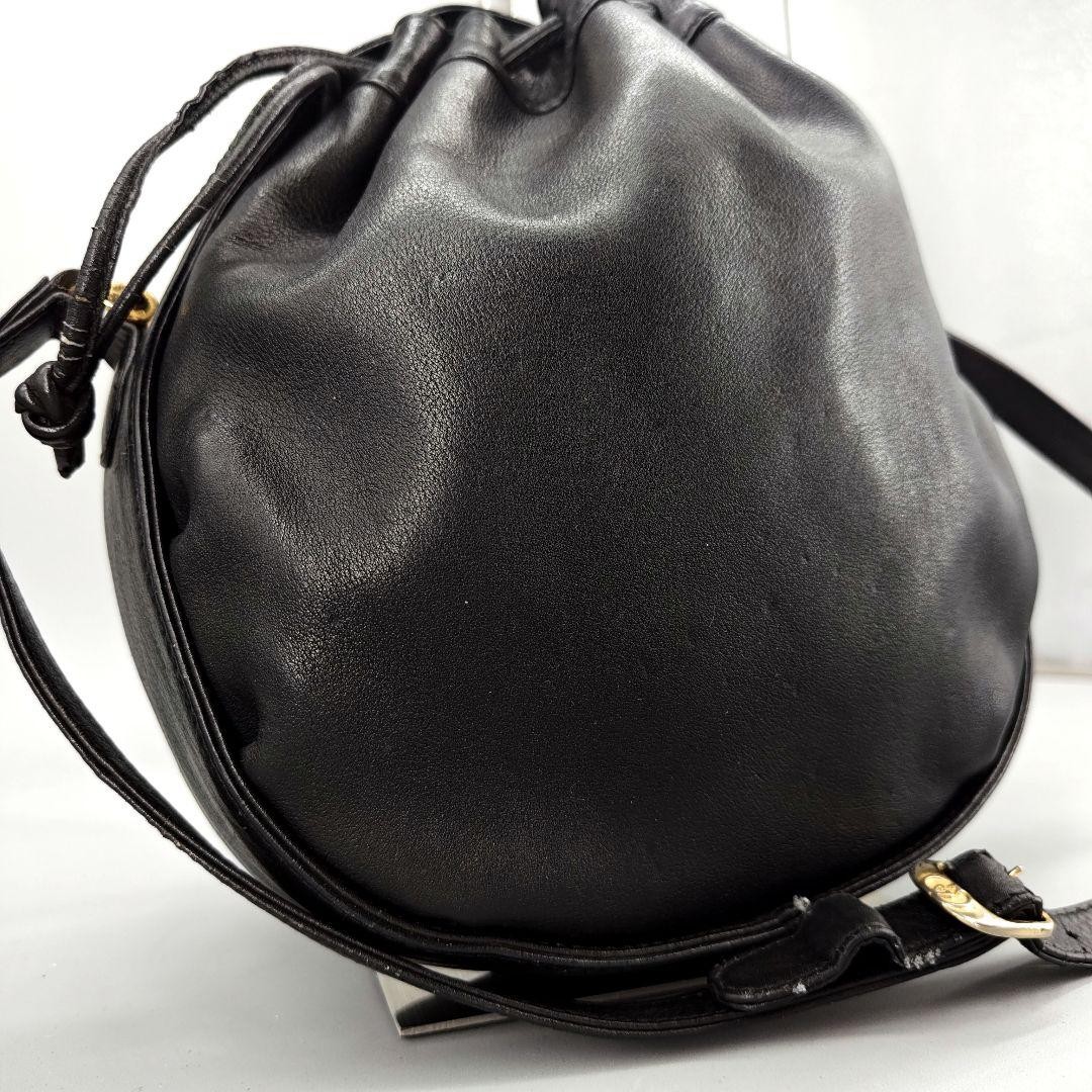 GUCCI GG Interlocking Gold Metal Drawstring Shoulder Bag DDU