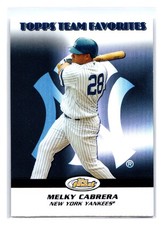 2008 Finest Melky Cabrera Topps Team Favorites Refractors Yankees