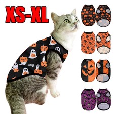 Halloween Party Pet Cat Cozy Clothes Vest for Small Medium Cats Dogs Kitten Dres