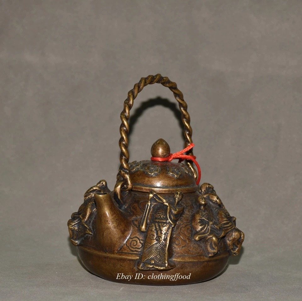 Collection of Pure Copper Purple Copper and Eight Immortal Wine Pot Ornaments - Изображение 4 из 4