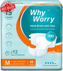 Adult Diapers for Women and Men, Disposable Incontinence Briefs with Tabs, Overn