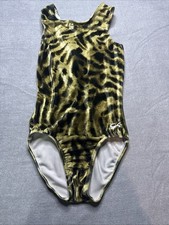 GK Elite Gymnastics Leotard Leopard Animal Printed Size CL