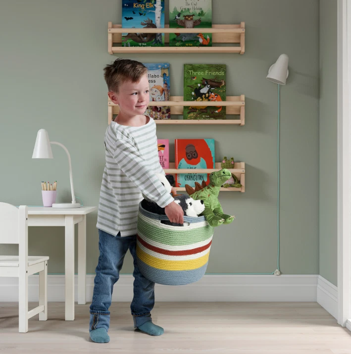 IKEA STRANDSKATA Bolsa de Almacenamiento para Niños Sala de Juegos Trenzada M... - Imagen 2 de 4