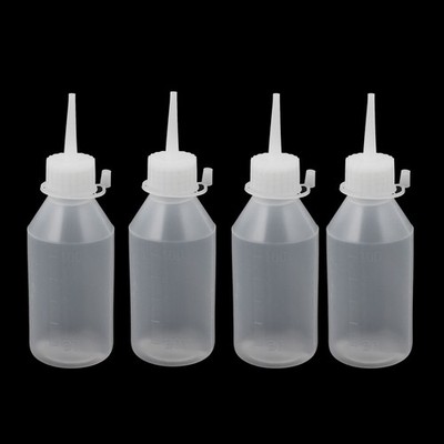 4 x YH-2L Plastic Kitchen Laboratory Squeeze Bottles Dispenser 100ML
