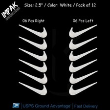 Embroidery Swoosh Embroidered Patch Logo Left Right 6 6 Iron On Swooshes