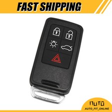 5button Keyless Entry Remote Car Key Fob Single Custom For Volvo Xc60 2010-2017