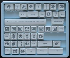 Final Fantasy XIV Keycaps Eorzean Alphabet Low Profile Keys