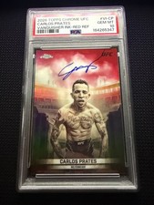 2026 Topps Chrome UFC Carlos Prates Vanquisher Ink Red Ref Auto /5 PSA 10