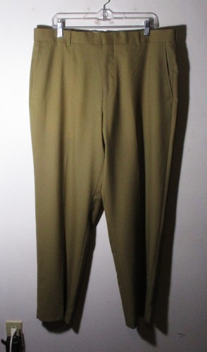 L.L. BEAN Tan Brown 100% Wool Flat Dress Pants Men's Size 38X33 NWOT