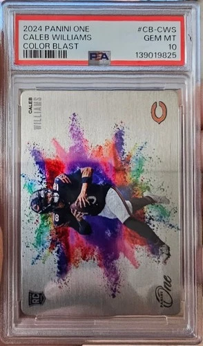 2024 Panini One Caleb Williams Rookie (RC) #CB-CWS Color Blast - PSA 10