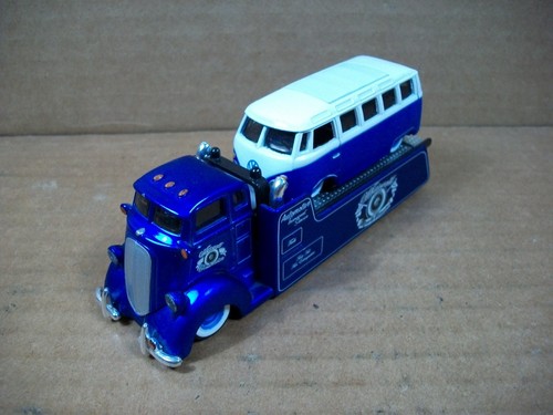 Maisto All Stars Elite Transport - COE Flatbed & VW Bus ~ Blue - Picture 3 of 12