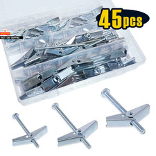 Heavy Duty Hollow Wall Anchors for Drywall Ceiling, Toggle Bolts and Wing Nut Ki