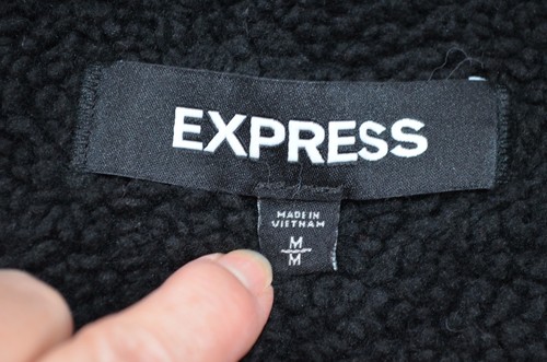 Express Truckerjacke Leopardenmuster Sherpa gefüttert Damen M abnehmbarer Fellkragen - Bild 19 von 21