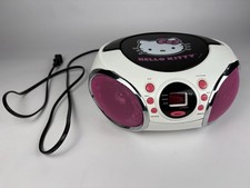 Hello Kitty CD Player Radio Stereo Boombox 2013 KT2026MBY Tested WORKS