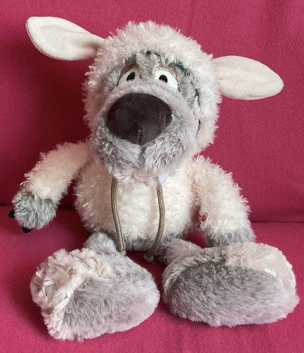 Raro juguete de peluche suave Nici Ulvy gris y crema lobo en ropa de oveja 9-14” - Imagen 6 de 18
