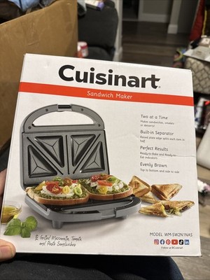 Cuisinart Sandwich Maker - Silver - Model WM-SW2N1NAS
