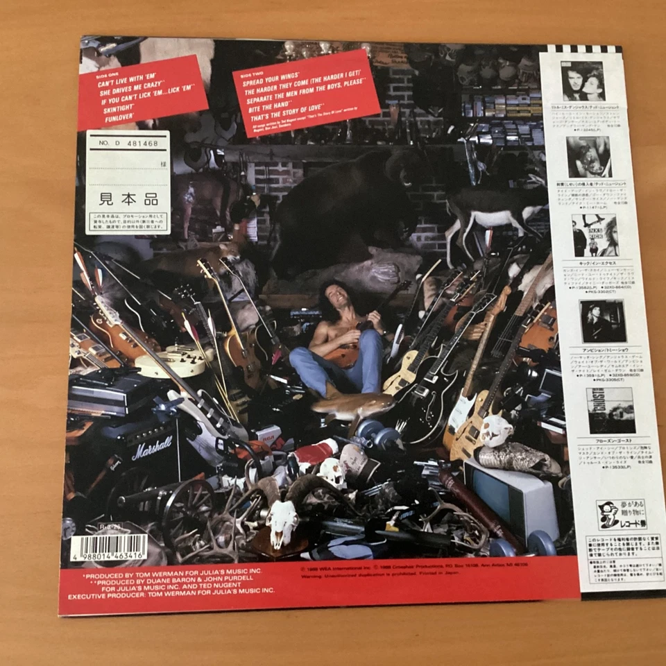 TED NUGENT IF YOU CAN’T LICK ‘EM…LICK ‘EM JAPAN LP OBI P-13630 PROMO - Image 2 of 4